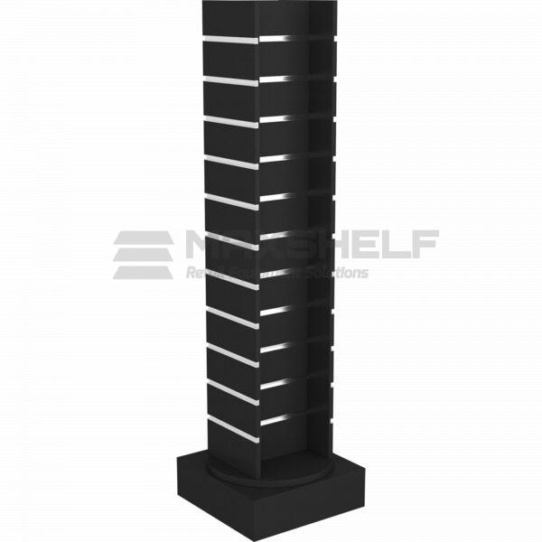 Spinning Slatpanel Tower Display – Black