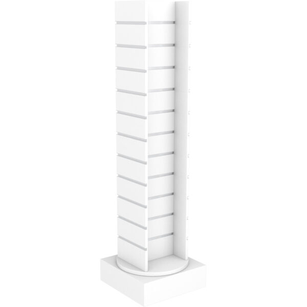 Spinning Slatpanel Tower Display – White