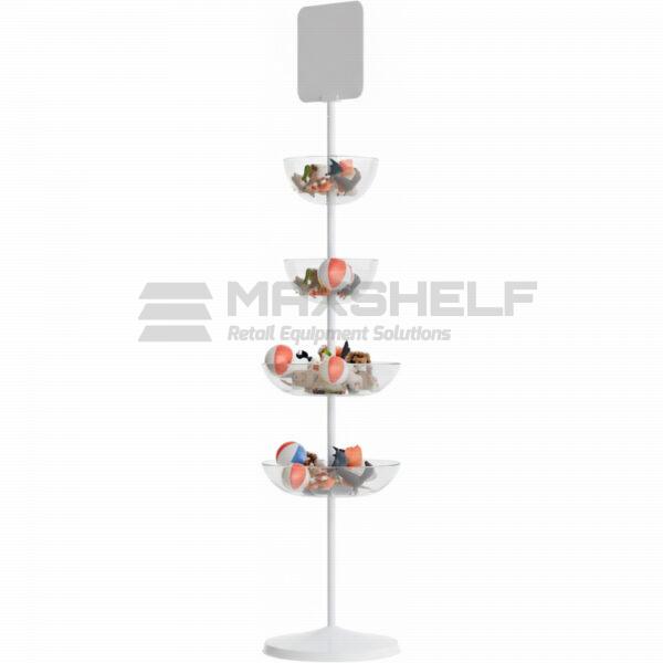 4 TIER BUBBLE STAND WITH ACRYLIC BOWLS