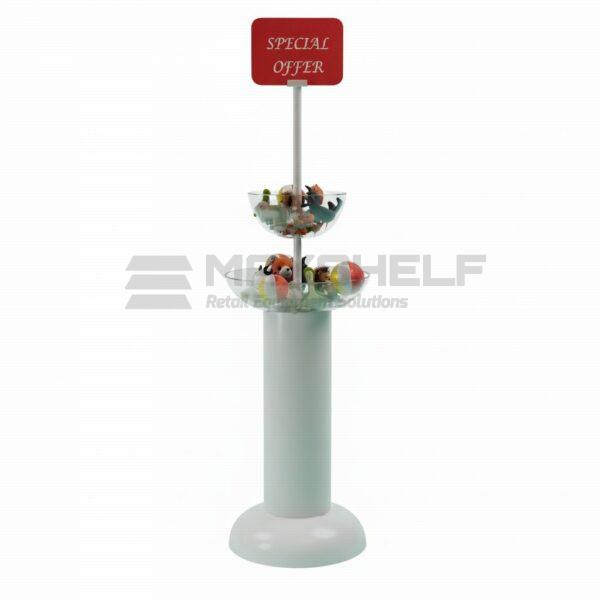 2 TIER BUBBLE STAND WITH ACRYLIC BOWLS