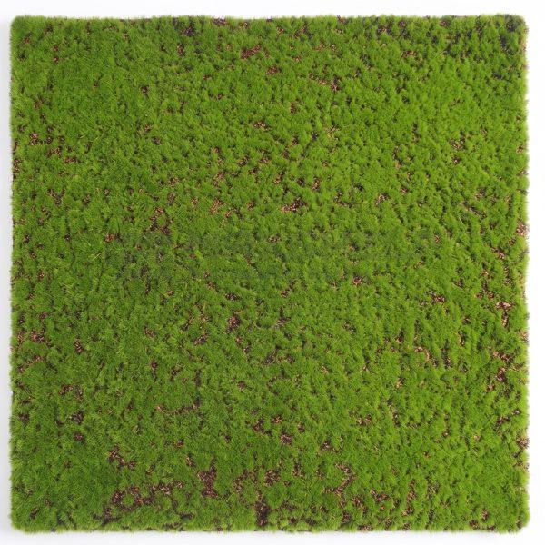 Dense Dark Green Grass Artificial Wall Panel 100x100cm | Compact Turf Style