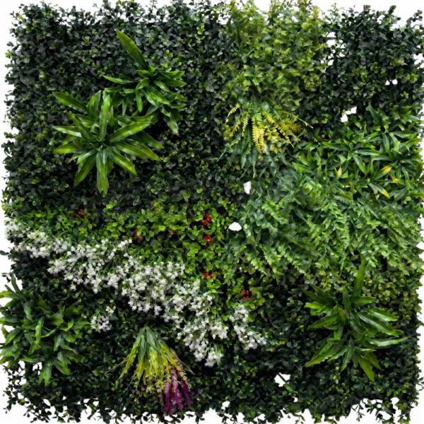Full Volume Large Leaf Artificial Greenery Panel 100x100cm | Fluffy Dense Wall