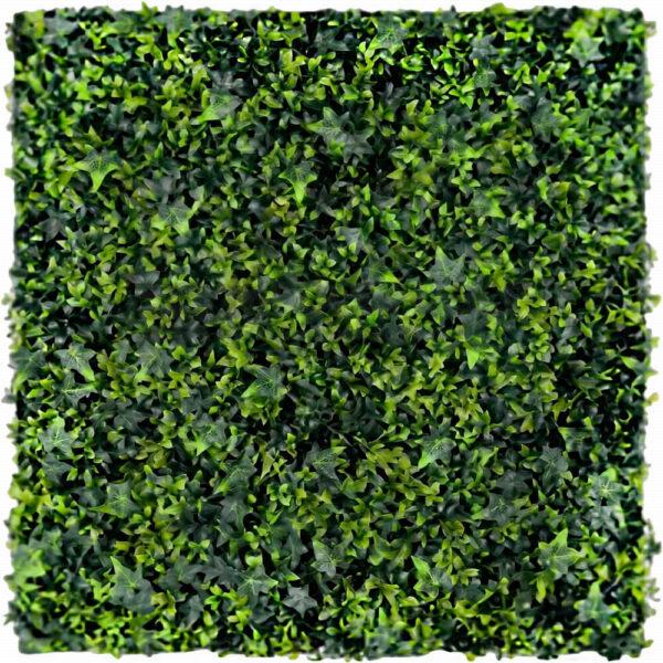 Short Mixed-Leaf Artificial Foliage Panel 100x100cm | Compact Botanical Style