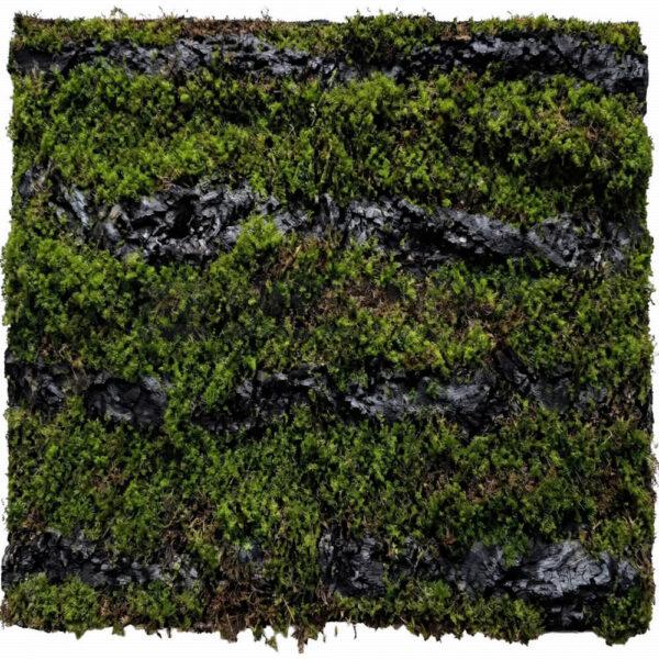 Rustic Wood & Grass Faux Foliage Wall Panel 50x100cm | Mixed Texture