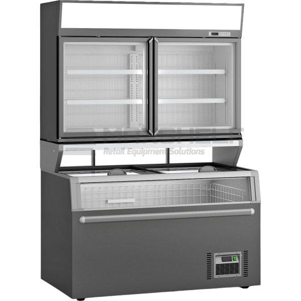 VMAX Double Door Wall-Site Top Case Combi Freezer