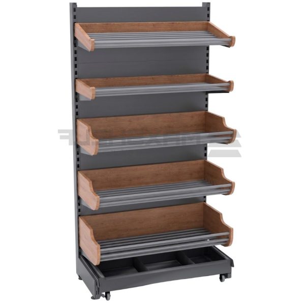 Bakery Display Unit With Metal/Wooden Shelves