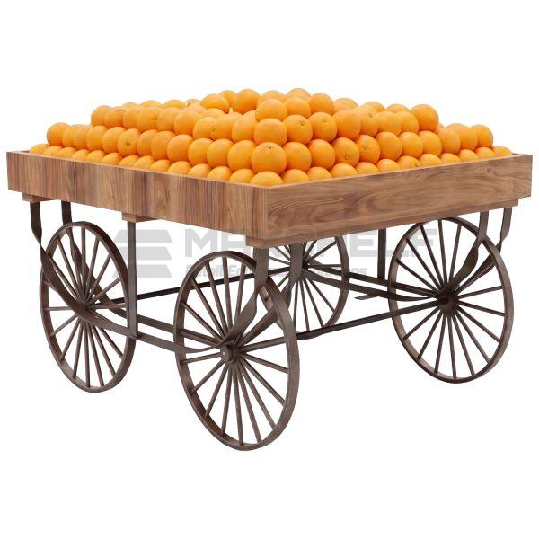 4-Wheel Market Carriage Display Cart – Fruit & Vegetable