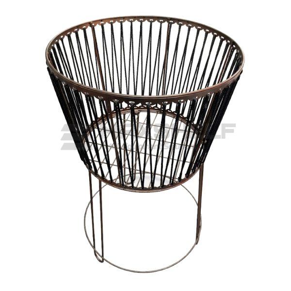 Nylon Rope Round Dump Bin – Black | H900 × Ø550mm | Artisan Retail Display