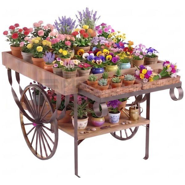 Market Carriage Display Cart – Flowers & Plants