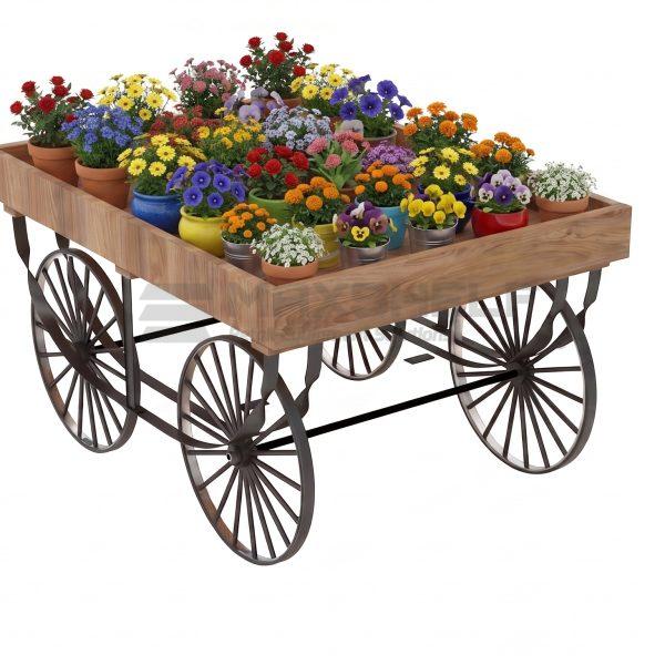 Large 4 Wheels Decorative Horse Carriage