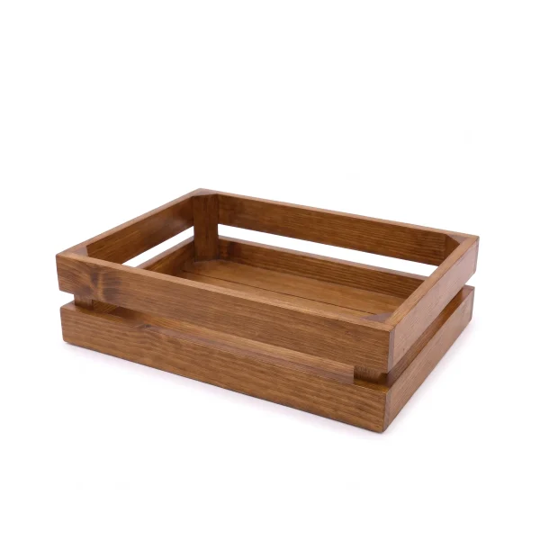 Wooden Display Crate Warm Oak 400 x 300 x 105mm