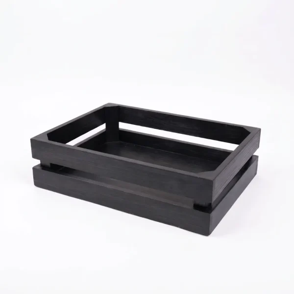 Wooden Display Crate Black 400 x 300 x 105mm