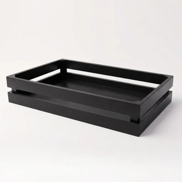 Wooden Display Crate Black 600 x 400 x 105mm